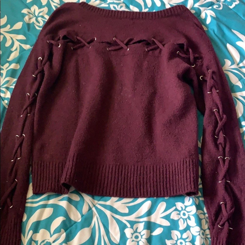 Garage Sweater with laced up back
